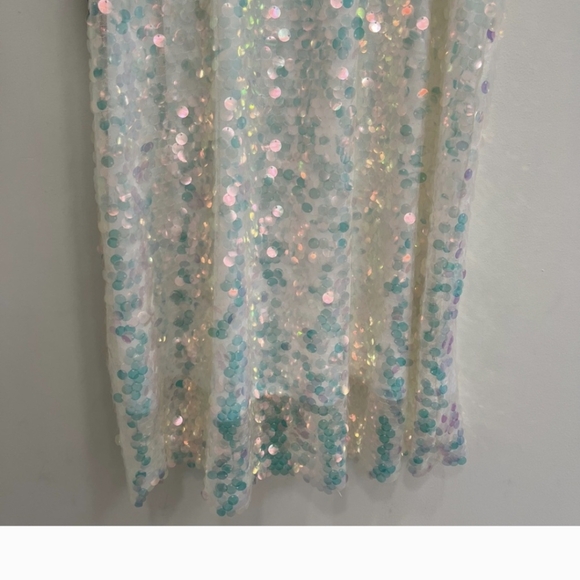 NWT Torrid White Iridescent Sequin Party Dress Size 00/M - Picture 6 of 9